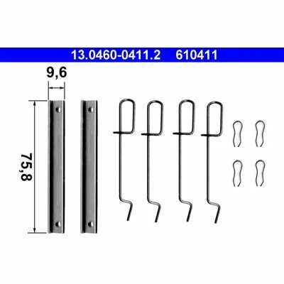 Offerta ATE 13.0460-0411.2 Kit Accessori, Pastiglia Freno