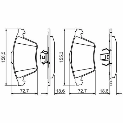 BOSCH 0 986 494 492 Kit Pastiglie Freno, Freno a Disco Quantità Limitata