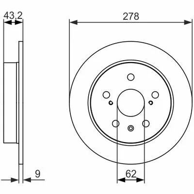 BOSCH 0 986 479 047 Disco Freno Di Tendenza