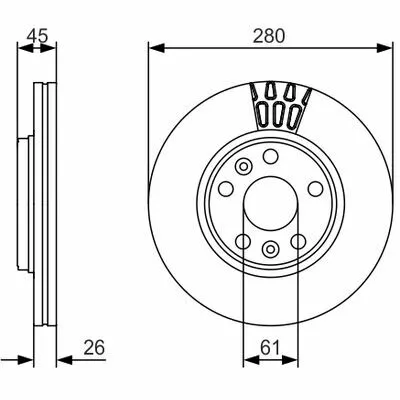 BOSCH 0 986 479 576 Disco Freno Promo Stagionale