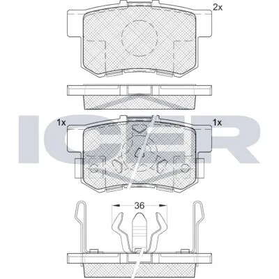 Compra Adesso ICER 181718 Kit Pastiglie Freno, Freno a Disco