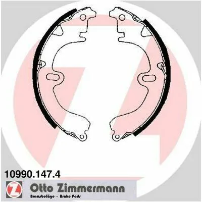 ZIMMERMANN 10990.147.4 Kit Ganasce Freno Ultima Occasione