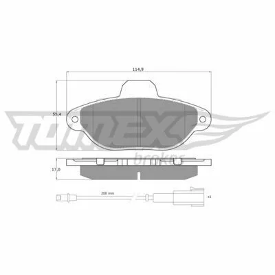 Direttamente Dal Produttore TOMEX BRAKES TX 15-96 Kit Pastiglie Freno, Freno a Disco
