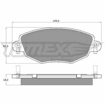 TOMEX BRAKES TX 12-58 Kit Pastiglie Freno, Freno a Disco Bestseller