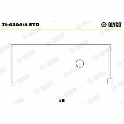 GLYCO 71-4204/4 STD Semicuscinetto di Testa Della Biella Economico
