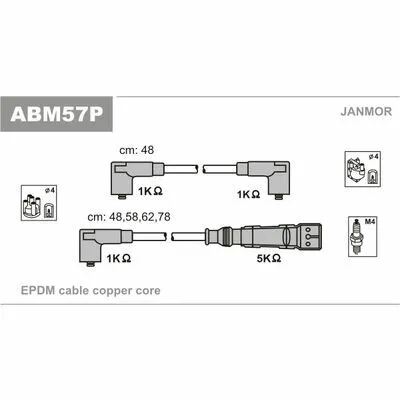 JANMOR ABM57P Cavo Accensione Prezzo Basso