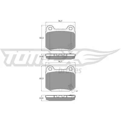TOMEX BRAKES TX 18-72 Kit Pastiglie Freno, Freno a Disco A Buon Prezzo
