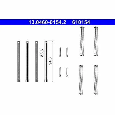 ATE 13.0460-0154.2 Kit Accessori, Pastiglia Freno Super Prezzo