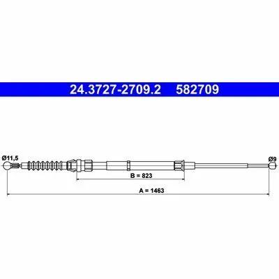 ATE 24.3727-2709.2 Cavo Comando, Freno Stazionamento Offerta Lampo