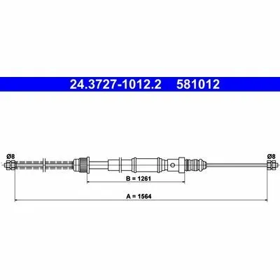 Offerta Del Giorno ATE 24.3727-1012.2 Cavo Comando, Freno Stazionamento