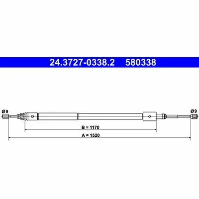 ATE 24.3727-0338.2 Cavo Comando, Freno Stazionamento Offerta Del Giorno