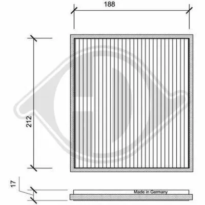 Prezzo Di Fabbrica DIEDERICHS Climate DCI1100 Filtro, Aria Abitacolo