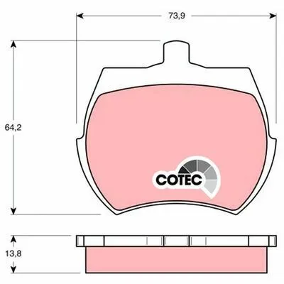 Saldi TRW COTEC GDB332 Kit Pastiglie Freno, Freno a Disco