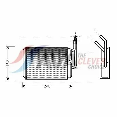 AVA QUALITY COOLING RT6220 Scambiatore Calore, Riscaldamento Abitacolo Solo Oggi