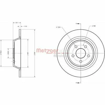 Offerta Limitata METZGER 6110818 Disco Freno
