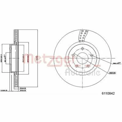 METZGER 6110842 Disco Freno Compra Adesso