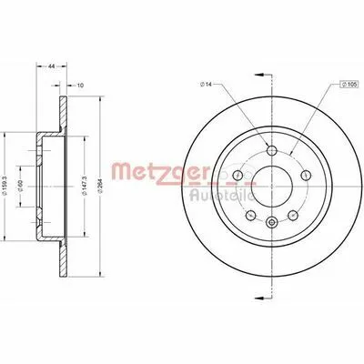 METZGER 6110847 Disco Freno Promo Stagionale