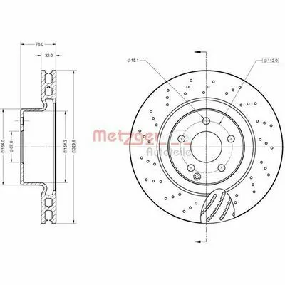 METZGER 6110870 Disco Freno Nuova Collezione