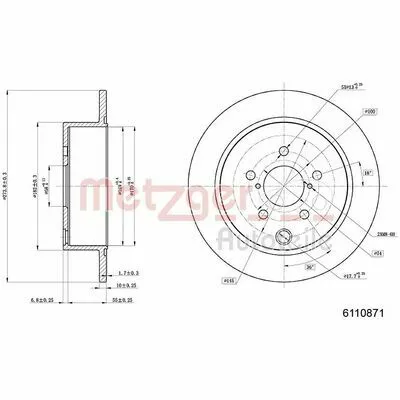 Offerta Speciale METZGER 6110871 Disco Freno