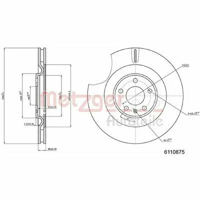 Popolare METZGER GREENPARTS 6110875 Disco Freno