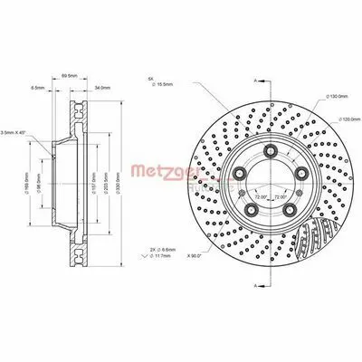 METZGER 6110881 Disco Freno Promozione Esclusiva
