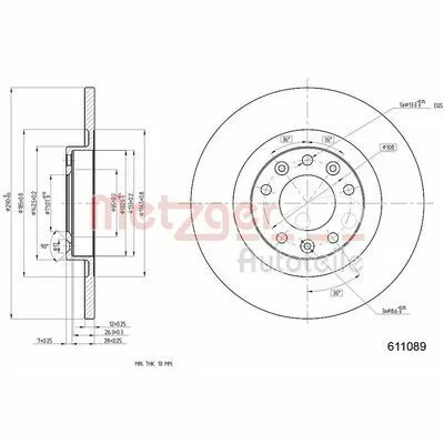 Vendita Finale METZGER GREENPARTS 6110890 Disco Freno