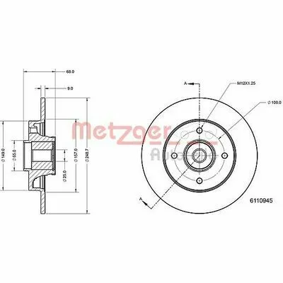 METZGER 6110945 Disco Freno Offerta