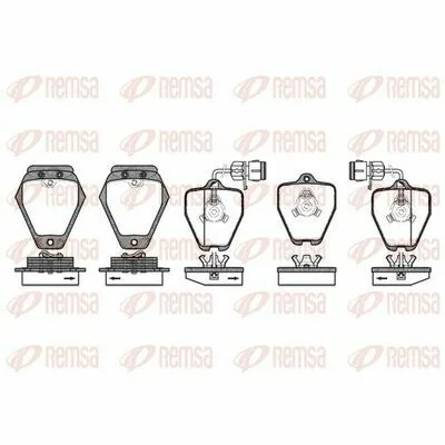 REMSA 0508.02 Kit Pastiglie Freno, Freno a Disco Super Prezzo