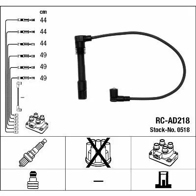 Offerta Lampo NGK 0518 Cavo Accensione