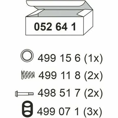 Nuova Collezione ERNST 052641 Kit Montaggio, Silenziatore