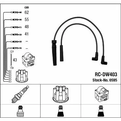 Quantità Limitata NGK 0595 Cavo Accensione