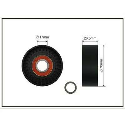 Offerta CAFFARO 11-00 Galoppino/Guidacinghia, Cinghia Poly-V