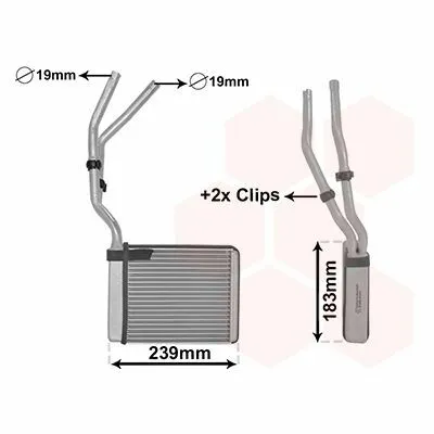 VAN WEZEL *** IR PLUS *** 18006364 Scambiatore Calore, Riscaldamento Abitacolo Prezzo Scontato