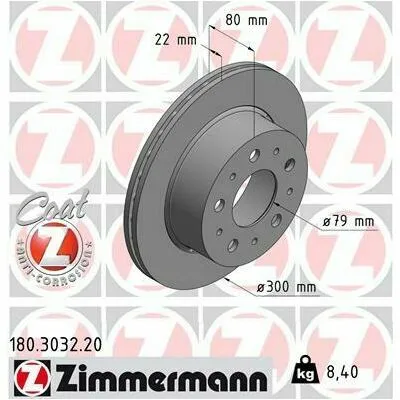 ZIMMERMANN COAT Z 180.3032.20 Disco Freno Promozione
