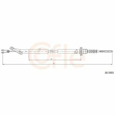 Professionale COFLE 18.3501 Cavo Comando, Comando Frizione