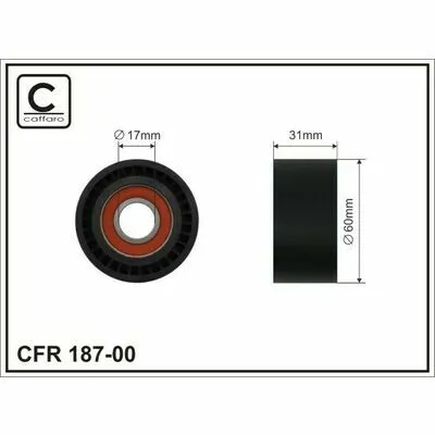 Compra Oggi Stesso CAFFARO 187-00 Galoppino/Guidacinghia, Cinghia Poly-V
