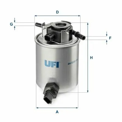 Nuova Collezione UFI 24.020.01 Filtro Carburante