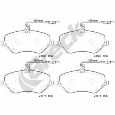 BRECK 24133 00 701 10 Kit Pastiglie Freno, Freno a Disco Offerta Limitata