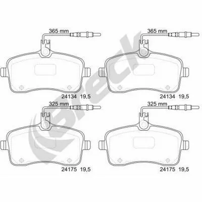 BRECK 24134 00 701 10 Kit Pastiglie Freno, Freno a Disco Nuovo Arrivo
