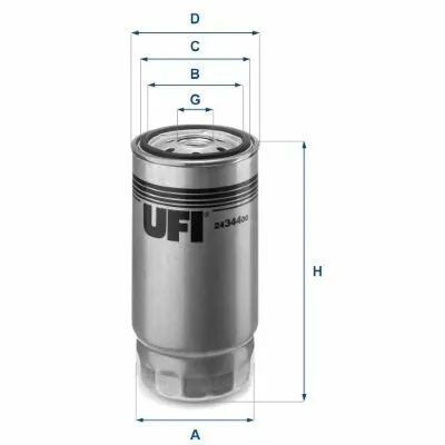 UFI 24.344.00 Filtro Carburante Consegna Rapida