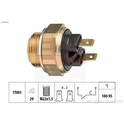 Consegna Rapida EPS Made in Italy - OE Equivalent 1.850.019 Sensore, Temperatura Refrigerante