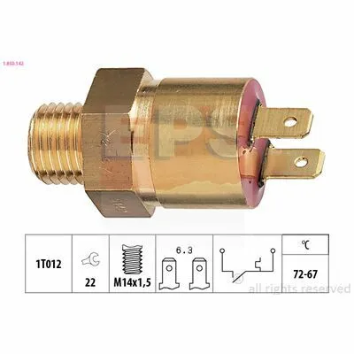 Prezzo Ridotto EPS Made in Italy - OE Equivalent 1.850.142 Sensore, Temperatura Refrigerante