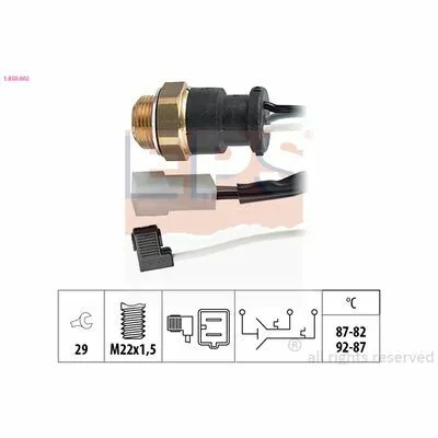 Reso Gratuito EPS Made in Italy - OE Equivalent 1.850.602 Sensore, Temperatura Refrigerante