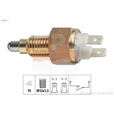 Promo Stagionale EPS Made in Italy - OE Equivalent 1.860.011 Interruttore, Luce di Retromarcia