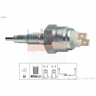 Acquista Ora EPS Made in Italy - OE Equivalent 1.860.012 Interruttore, Luce di Retromarcia