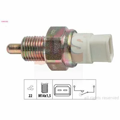 Ultime Pezzi EPS Made in Italy - OE Equivalent 1.860.042 Interruttore, Luce di Retromarcia