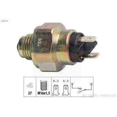 Reso Gratuito EPS Made in Italy - OE Equivalent 1.860.074 Interruttore, Luce di Retromarcia