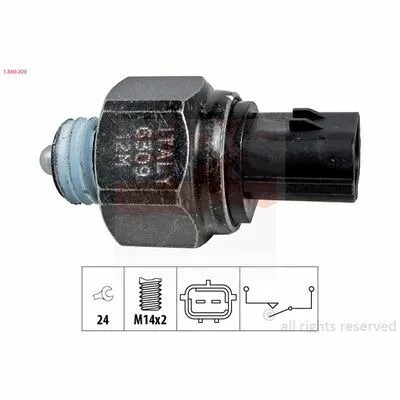 EPS Made in Italy - OE Equivalent 1.860.309 Interruttore, Luce di Retromarcia Nuova Collezione