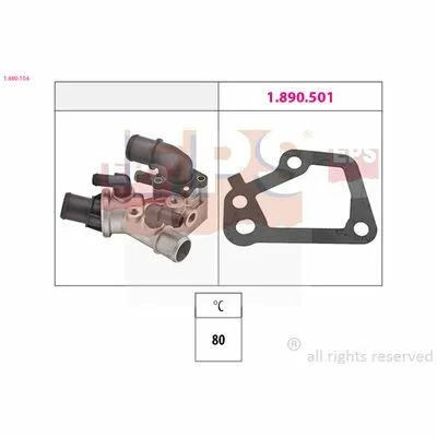 EPS Made in Italy - OE Equivalent 1.880.104 Termostato, Refrigerante Novità