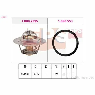 Novità EPS Made in Italy - OE Equivalent 1.880.290 Termostato, Refrigerante